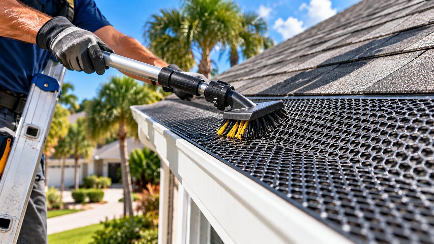 Gutter guard cleaning in Jupiter, FL